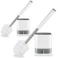 thumbnail image 1 of BCOOSS Toilet Bowl Brush and Caddy Set 2 Pack - Bathroom Scrubber Cleaner Brush with Holder, 1 of 7
