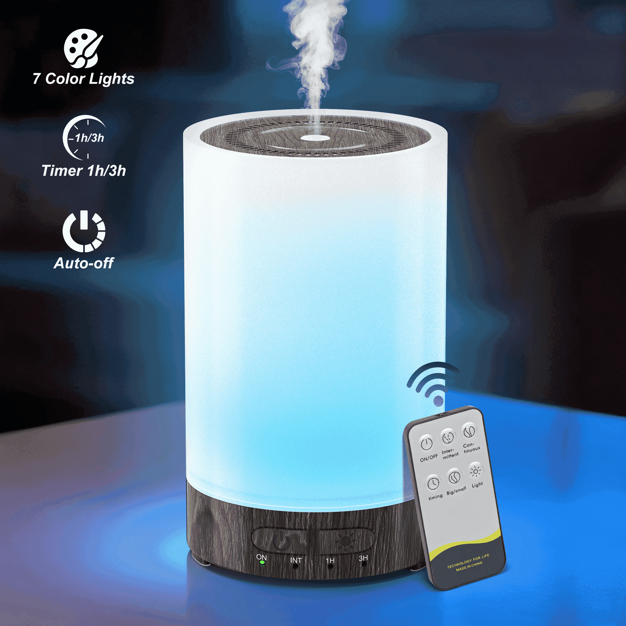 Diffusers With Remote BCOOSS Essential Oil Diffuser with Remote Control Ultrasonic Aroma ...