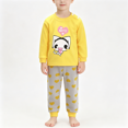 thumbnail image 1 of BCSIOAOI 2 Piece Shorts Set for Kids,Cotton Animal Print Long Sleeve Top and Elastic Cuffed Pants Set Yellow 5-6 Years, 1 of 3