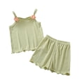 thumbnail image 1 of BCSIOAOI Girls Matching Sets Flower Decorated Cami & Matching Shorts Toddler Summer Set Green 3 T, 1 of 3