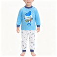 thumbnail image 1 of BCSIOAOI Kids 2 Piece Outfits,Cotton Animal Print Long Sleeve Top and Elastic Cuffed Pants Set Blue 3-4t, 1 of 3