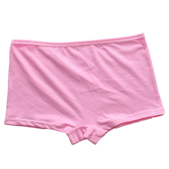 BCSIOAOI Kids Underwear Girls,Cotton Soft Stretchy Solid Color Boxer Briefs Pink 8-9 Years