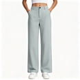 thumbnail image 1 of BCSIOAOI Pants Girls,High Waist Wide Leg Casual Straight Leg Dress Pants Gray 11-12 Years, 1 of 7