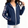 thumbnail image 1 of BCSIOAOI Toddler Girls Coat,Zip Up Long Sleeve Hoodie Jacket with Bow Decor and Pockets Navy 4-5t, 1 of 7