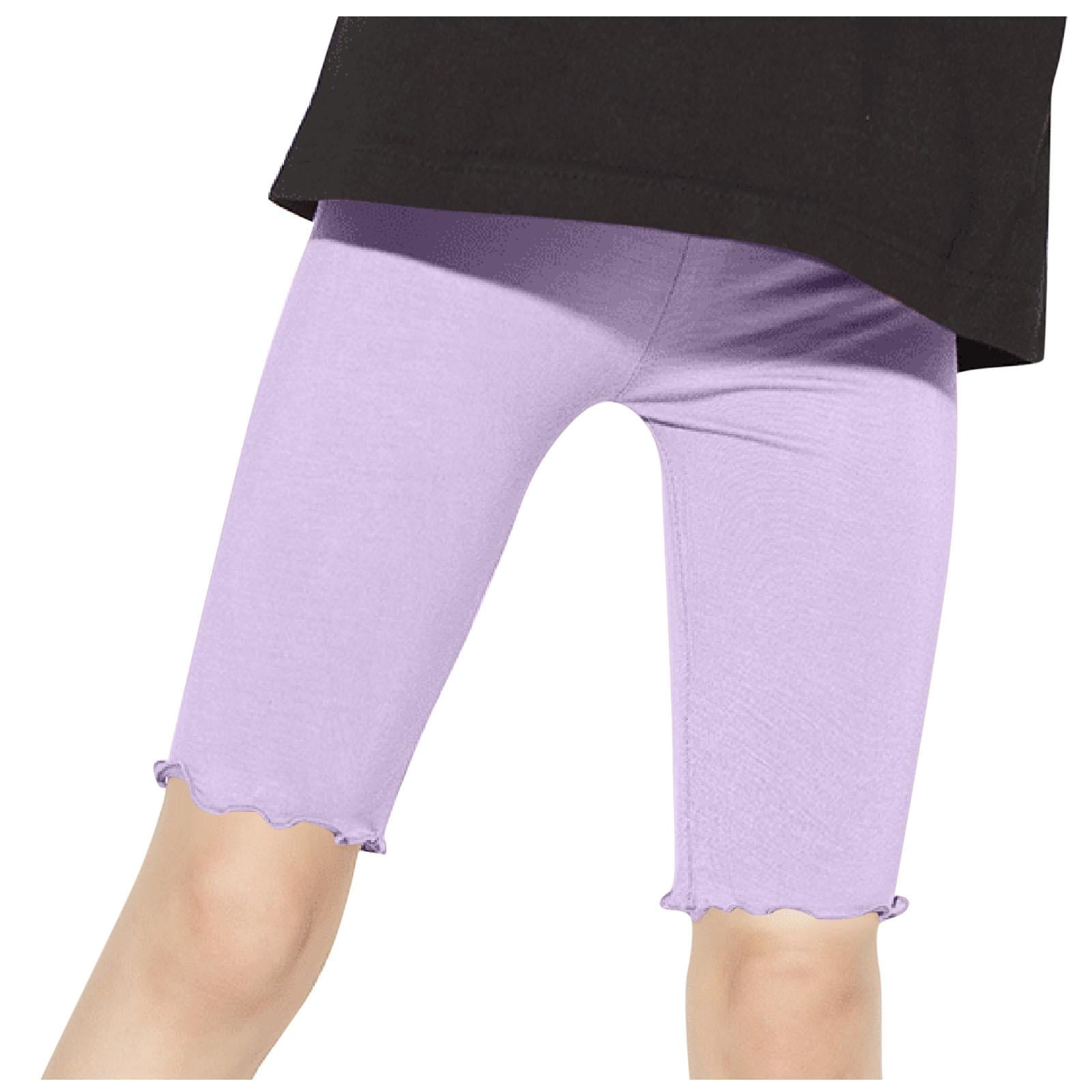 BCSIOAOI Toddler Girls Safety Shorts,Ruffle Hem Knee-Length Solid Bike ...