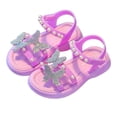 thumbnail image 1 of BCSIOAOI Toddler Girls Sandals,Rhinestone Butterfly Open-Toe Adjustable Pearl Strap Shoes Purple 4.5-5t, 1 of 5