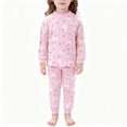 thumbnail image 1 of BCSIOAOI Toddler Kids Matching Sets,Cotton Animal Print Long Sleeve Top and Elastic Cuffed Pants Set Pink 4-5t, 1 of 4