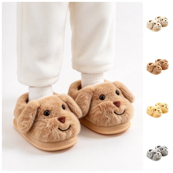 BCSIOAOI Warm Toddler Slippers Warm Fuzzy Indoor House Shoes
