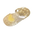 thumbnail image 1 of BCSIOAOI Girls Sandals Heart Print Jelly Soft Sole Summer Princess Shoes Yellow 5.5-6 Years, 1 of 9