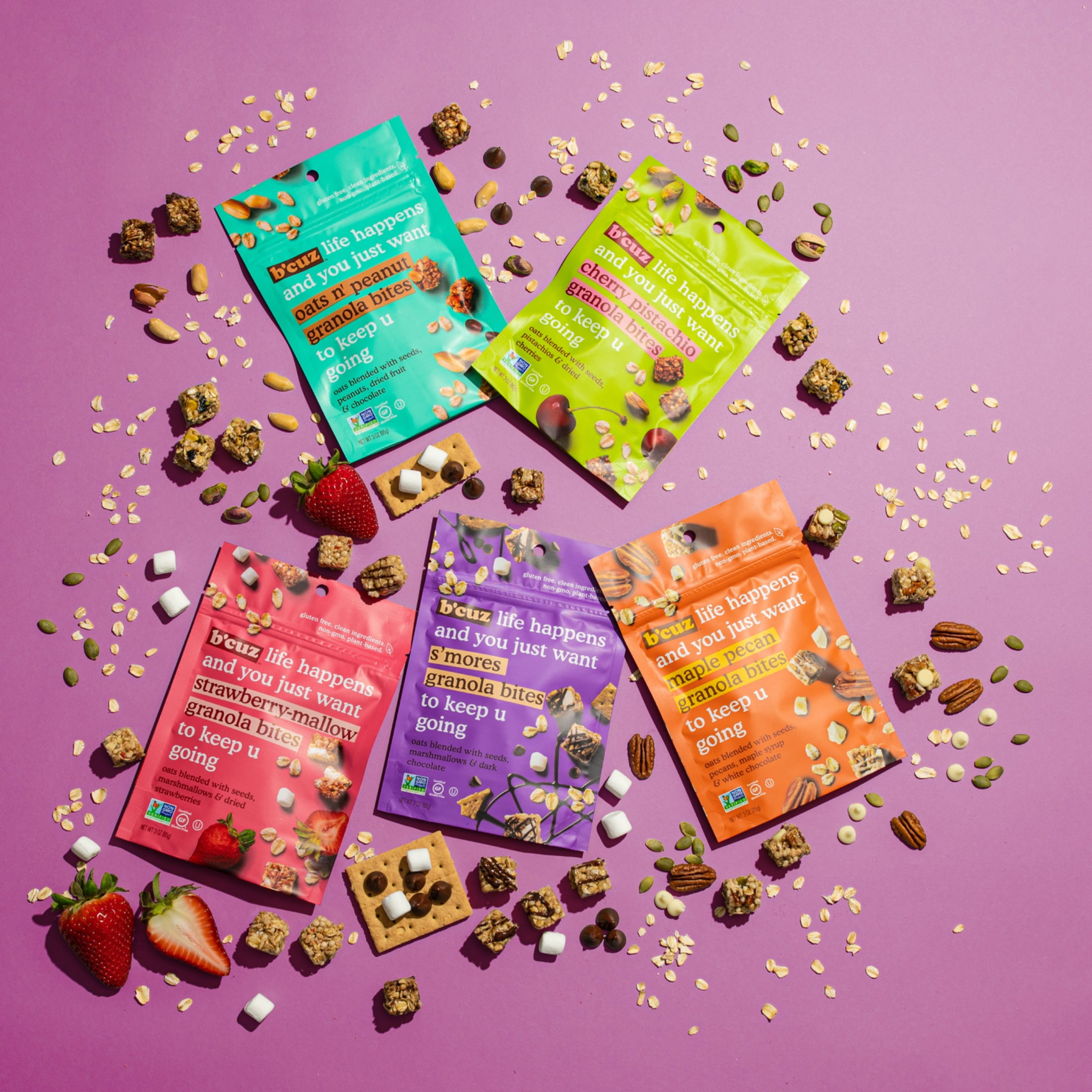 BCUZ SNACKS GRANOLA BITES VARIETY PK 5 OZ Pack of 6