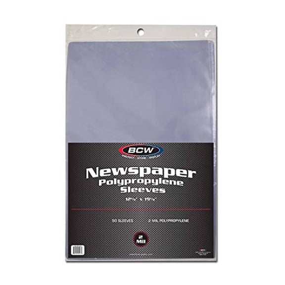 BCW 1-SSLV-NP-12X19 Newspaper Sleeves - 12X19