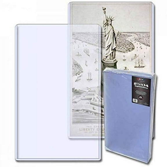 BCW 1-TLCH-8.5X14 Rigid Plastic Menu Covers 50 Pack Clear 8.5 X 14 Top Loaders