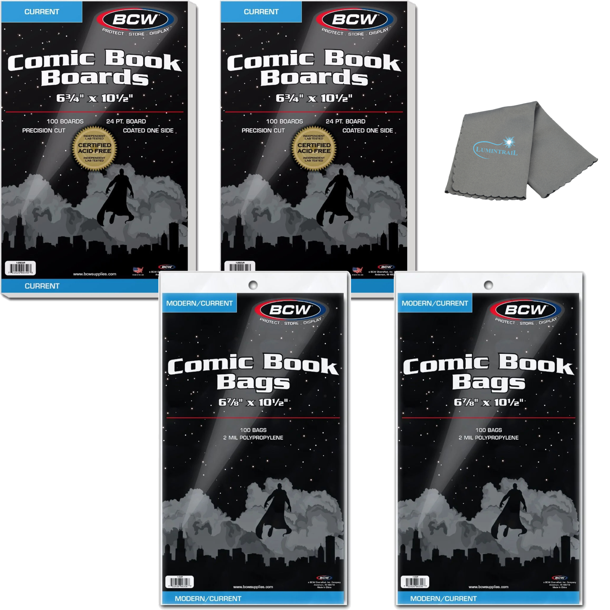 BCW 200 Count Current Comic Book Bags and Boards for Comic Book Storage