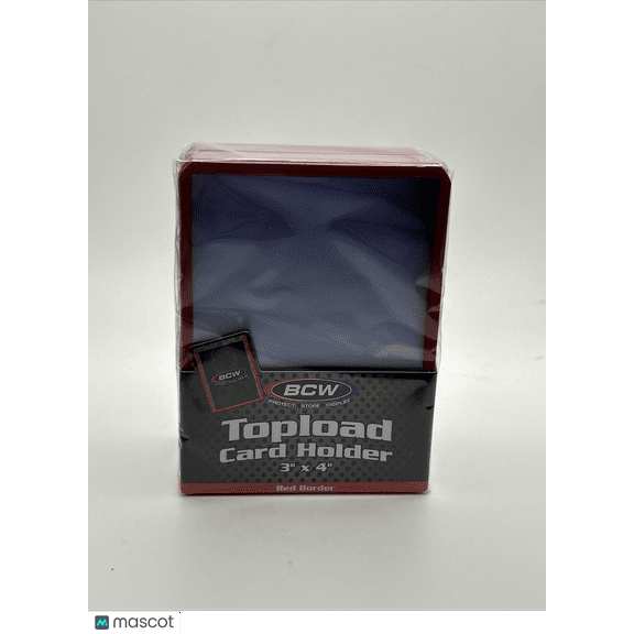 BCW 3X4 RED BORDER Toploaders 35pt 1 Pack of 25 for Standard Sized Cards