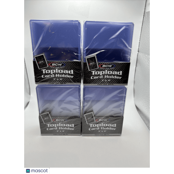 BCW 3X4 Thick Card Toploaders 4 Packs of 10 for up to 108pt Cards, 40 Total