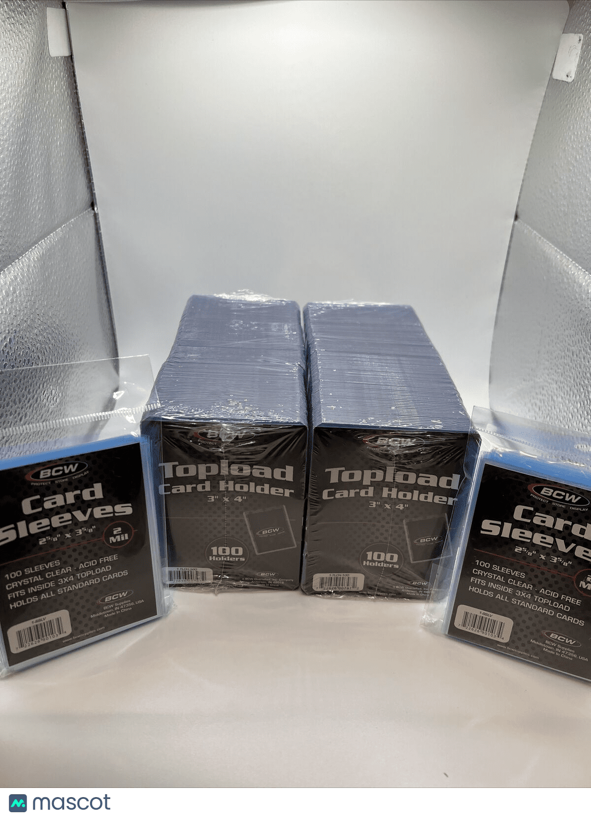 BCW 3X4 Toploaders 35pt Point for Standard Cards 200 Toploaders and Sleeves