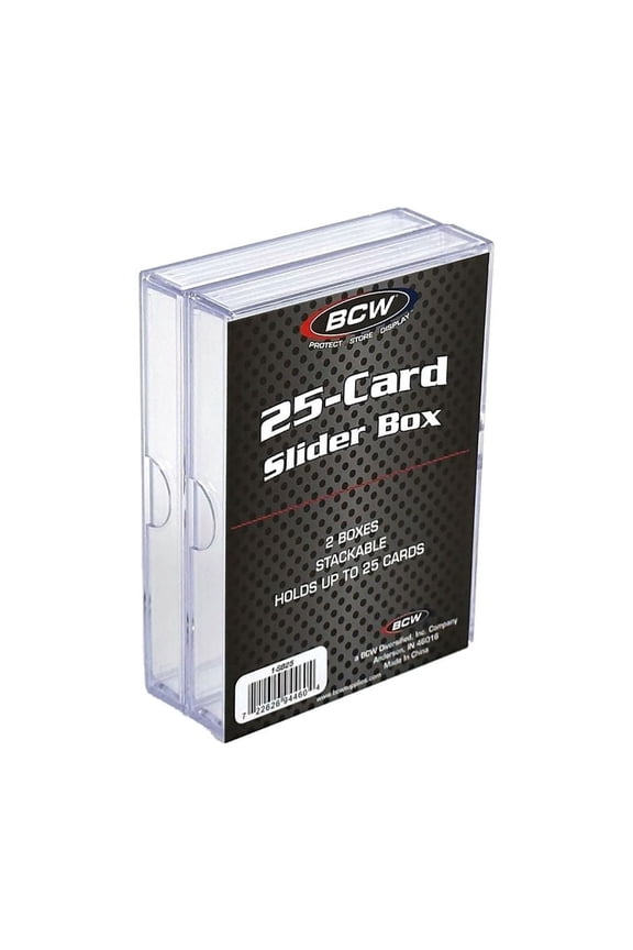 BCDSB25 Slider Box, 25 Cards - 2 Piece - Clear