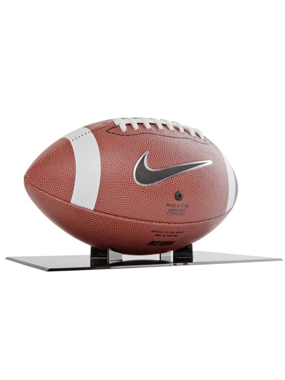 BallQube Football Display- Black Cradle Stand- Fits of Footballs- Mini, Youth, & Regulation Pro Sized- Perfect for Displaying Your Collection
