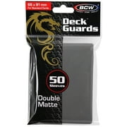 1 pack of 50 BCW Anti-Glare Gray Double Matte Deck Guard Standard Sized Card Sleeves
