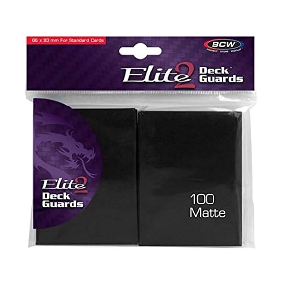 BCW Elite 2 Matte Card Sleeves - Black (100)