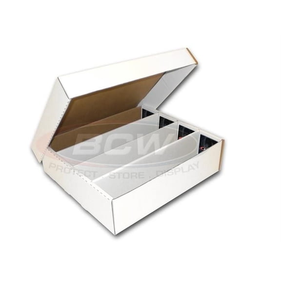 BCW MONSTER 3200-Count Card Storage Box for Standard 20pt Trading/Gaming Cards (2-Pack)