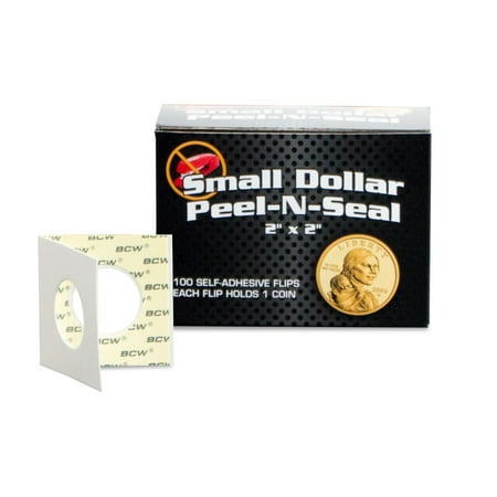 BCW Peel-N-Seal Coin Flips 2 x 2 - Adhesive seal - Large Dollar