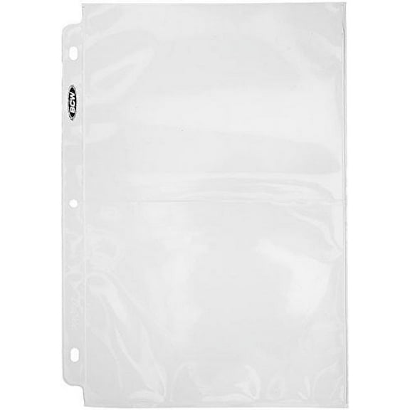 BCW Protective Pages 2 Pocket 7 1/8" x 5 1/2" (100 pages per box)