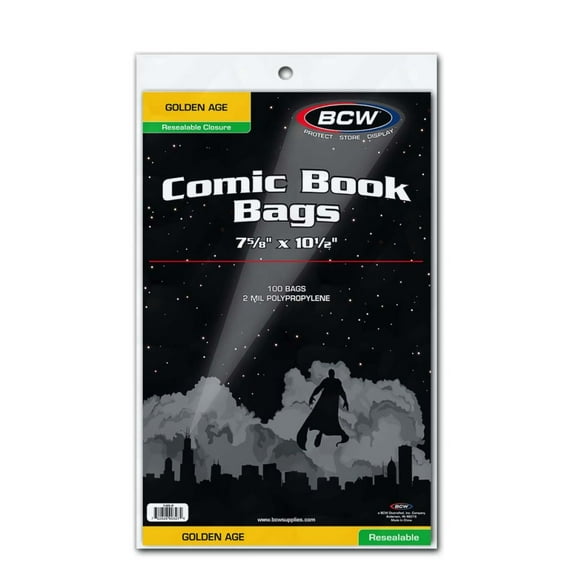 BCW Resealable Comic Bags - Golden