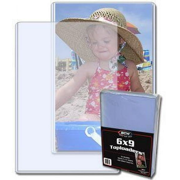 BCW 6x9 Toploader Hard Plastic Rigid Topload Photo Holders (25 per pack)
