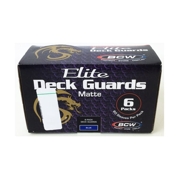 BCW Supplies Elite Matte Card Sleeves - Blue (6 Packs of 80) New