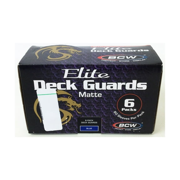 BCW Supplies Elite Matte Card Sleeves - Blue (6 Packs of 80) New