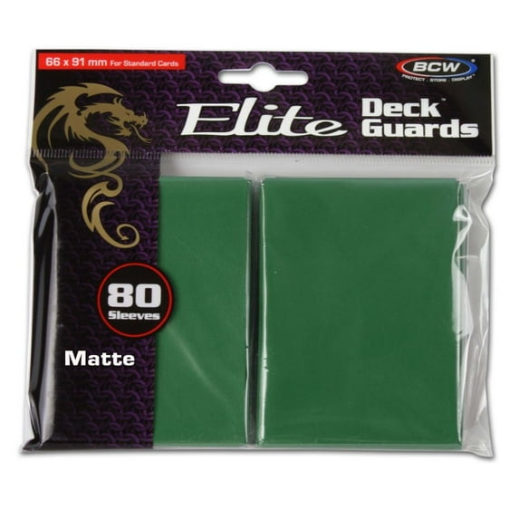 BCW Supplies Elite Matte Card Sleeves - Green (80) New