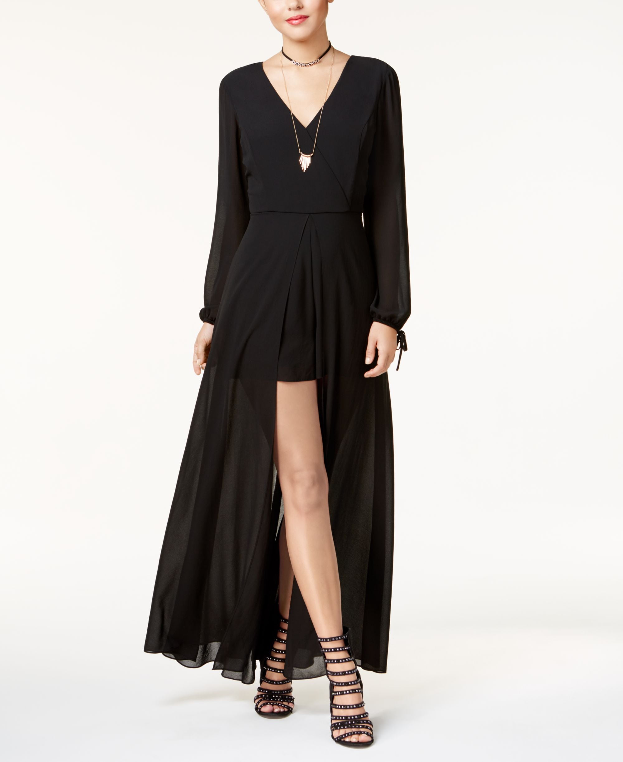 むーんfrankygrowBEAR CUT JQ GOWN BLACK Sparkly Jump Apparel Womens Glitter Gown Dress, Adjustable
