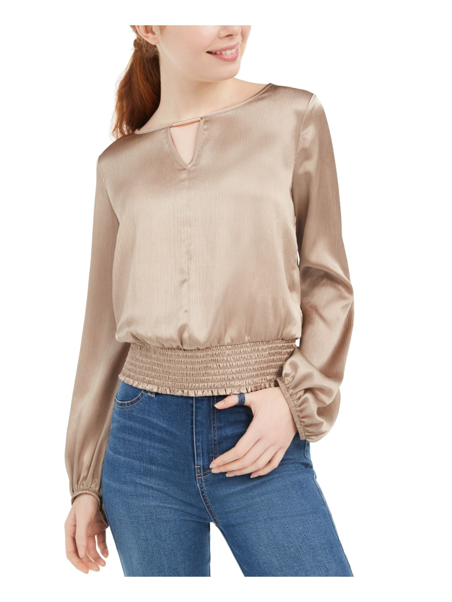 long sleeve keyhole top
