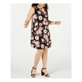 thumbnail image 1 of BCX Womens Black Floral Sleeveless Knee Length Shift Dress Plus Size: 1X, 1 of 4