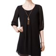 thumbnail image 1 of BCX Womens Cutout Back A-line Dress, Black, Juniors, Small, 1 of 1