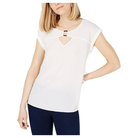 BCX Womens Cutout Knit Blouse