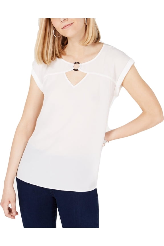 Womens Cutout Knit Blouse