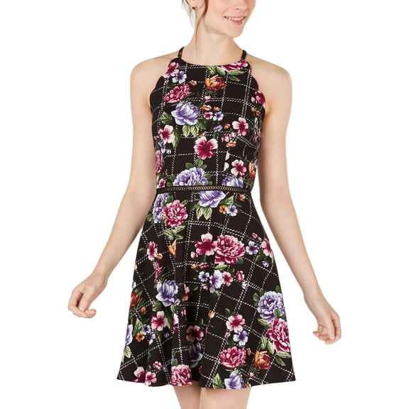 BCX Womens Juniors Mini Floral Casual Dress