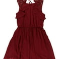 thumbnail image 1 of BCX Womens Ruffle Shift Dress, Red, Juniors, Small, 1 of 1