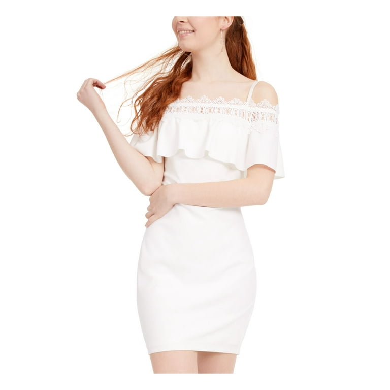 BCX Womens White Spaghetti Strap Short Body Con Evening Dress Juniors 13 -  Walmart.com