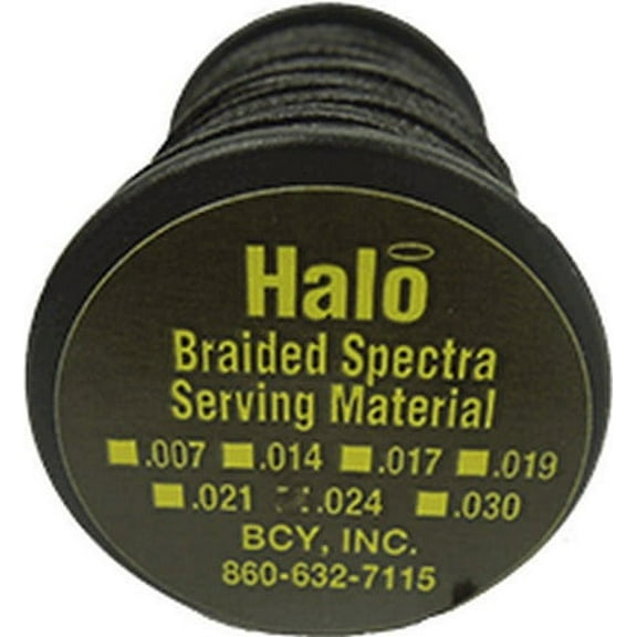 BCY 45 YD JIG SPOOL Halo Braided .024 Serving Black 45 Yard Spool