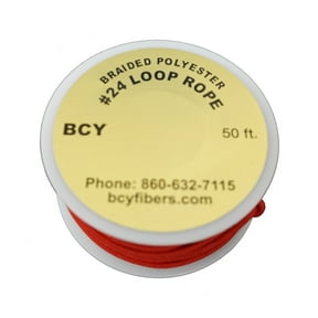 BCY 66528 D-Loop Braided Red Polyester Material 50' Spool Hunting Bow String