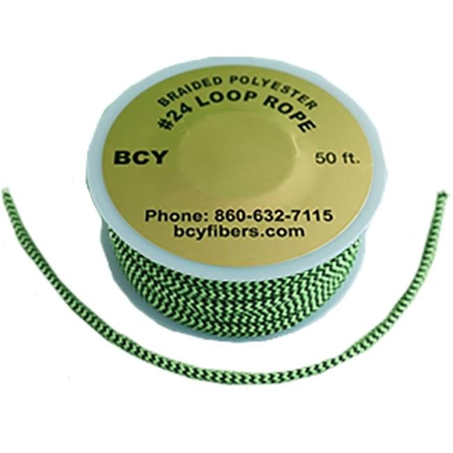 Florescence Rope BCY D1208 1 m No. 24 D-Loop Rope - Fluorescent Green & Black - Walmart.com