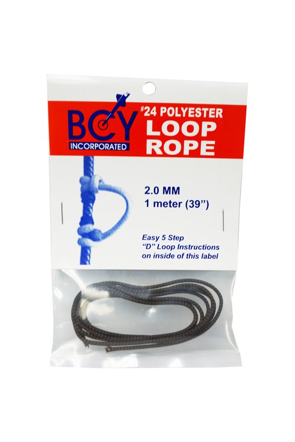 DLOOP #24 BROWN/BLACK D-Loop Rope #24 1 Meter Brown/Black