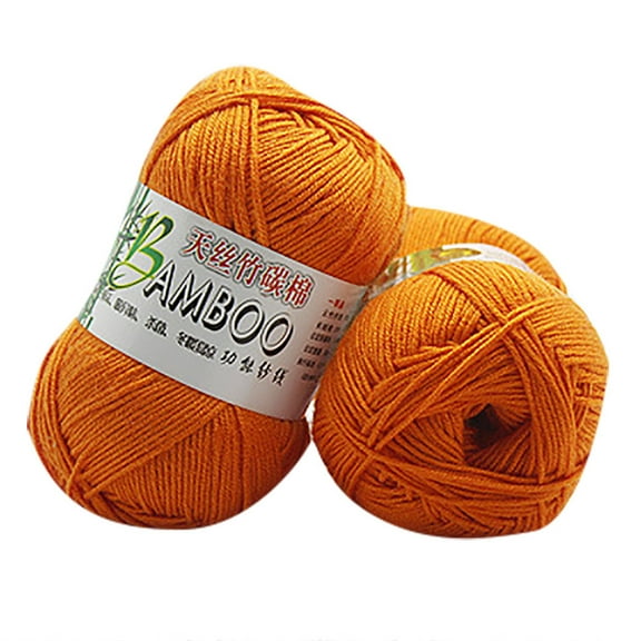 BCZHQQ 100% Bamboo & Cotton Yarn: Warm, Soft & Eco-Friendly for Knitting, Crochet & Knitwear - 50g Natural Skein