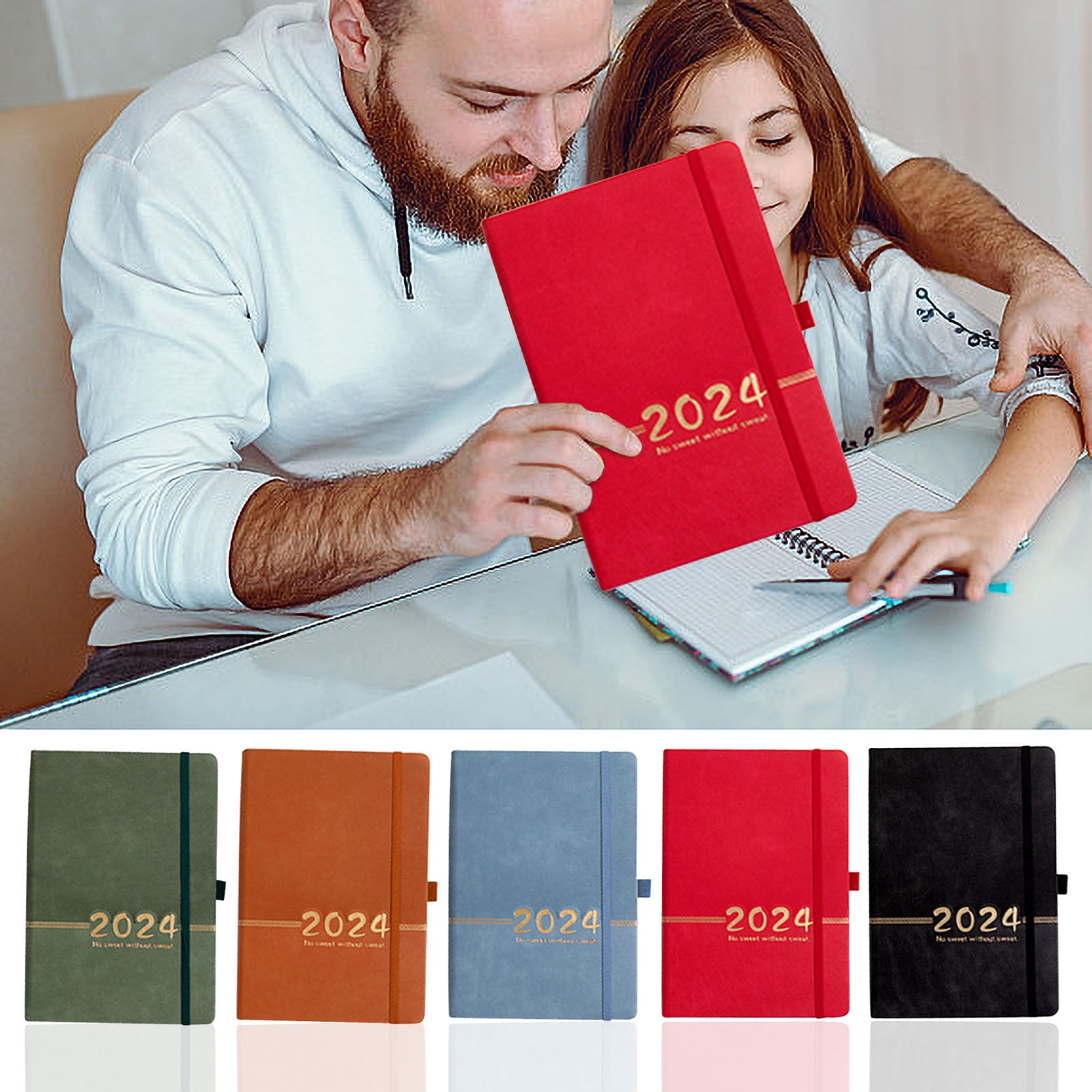 BCZHQQ 20242025 Weekly & Monthly Hardcover Planner 5.5" x 8.3" 12 Month (July 2024 June