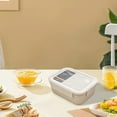 thumbnail image 1 of BCZHQQ Adult Lunch Box,1200 ML 3-Compartment Bento,Leak-Proof & Microwave Safe,Beige/Green/Pink,7.87x5.87x3.07 Inches,Food Grade Plastic, 1 of 8