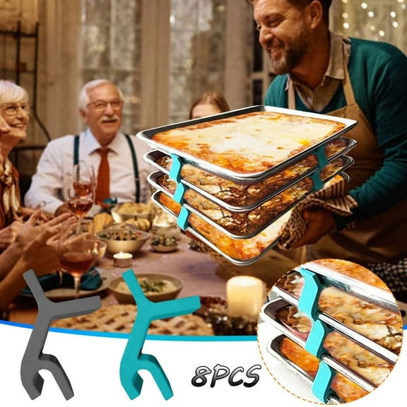 BCZHQQ Baking Sheet Stackers With 8PCs,Tray Stackers For Baking Sheets,Baking Tray Holder,Baking Tray Storage Holder