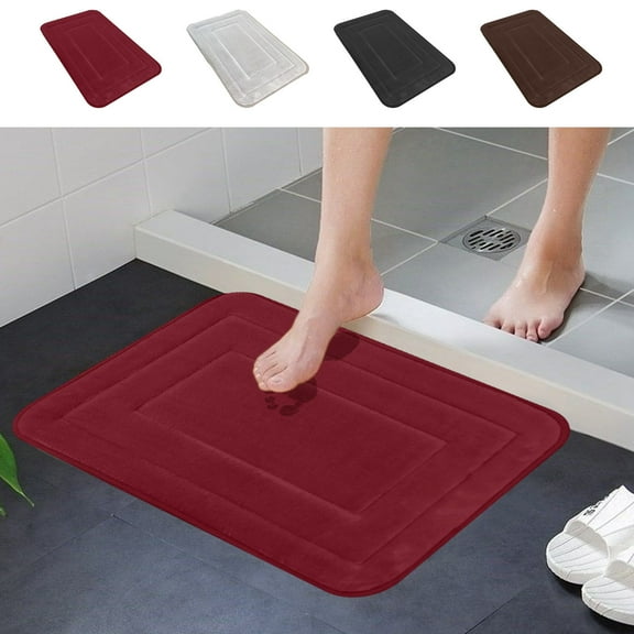 BCZHQQ Bathroom Rugs,Absorbent Thick Non Slip Microfiber Bath Rugs,Quick Dry Machine Washable Bath Mat For Bathroom Floor,Bathtub And Shower